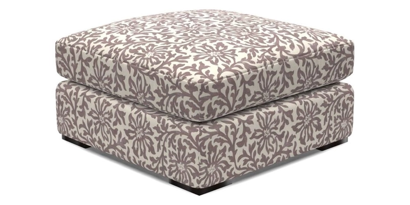 Stockbridge Combi Footstool in Two Tone Plain Biscuit