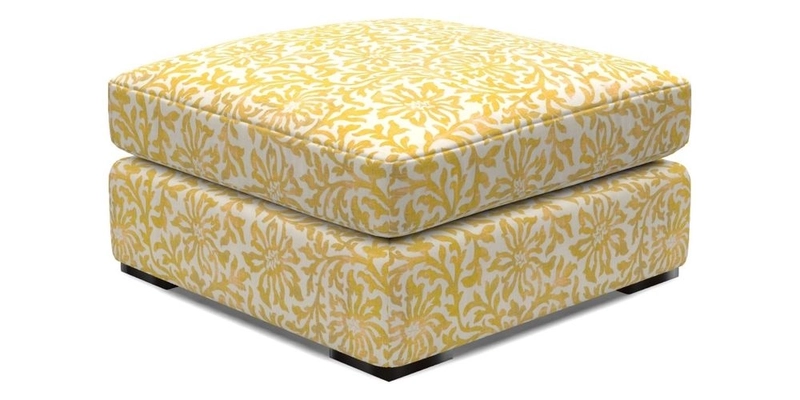 Stockbridge Combi Footstool in Two Tone Plain Biscuit