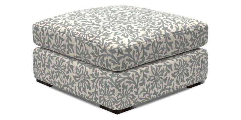 Stockbridge Combi Footstool in Two Tone Plain Biscuit