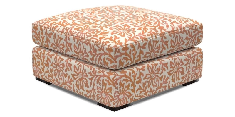 Stockbridge Combi Footstool in Two Tone Plain Biscuit