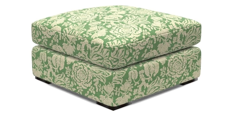 Stockbridge Combi Footstool in Two Tone Plain Biscuit