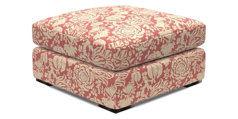 Stockbridge Combi Footstool in Two Tone Plain Biscuit