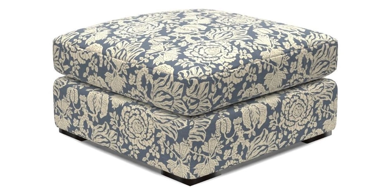 Stockbridge Combi Footstool in Two Tone Plain Biscuit