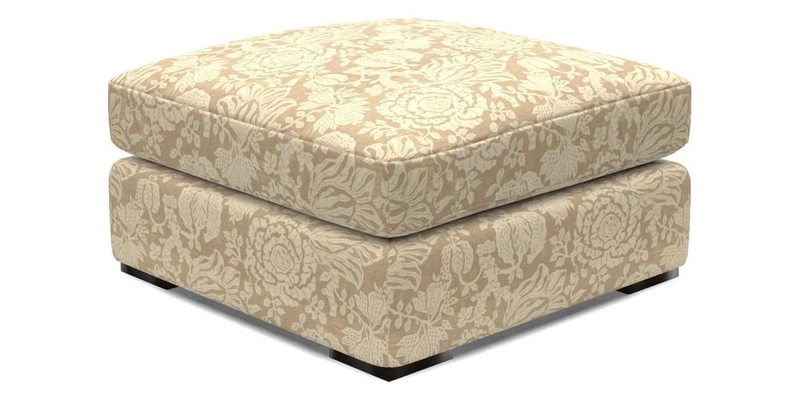 Stockbridge Combi Footstool in Two Tone Plain Biscuit