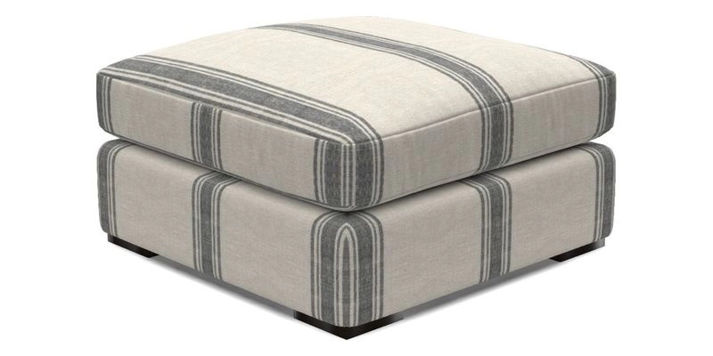 Stockbridge Combi Footstool in Two Tone Plain Biscuit