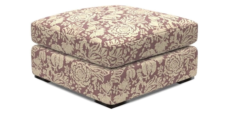 Stockbridge Combi Footstool in Two Tone Plain Biscuit