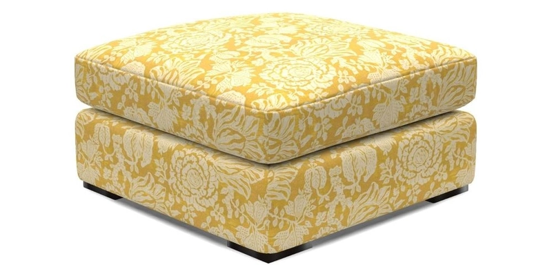 Stockbridge Combi Footstool in Two Tone Plain Biscuit