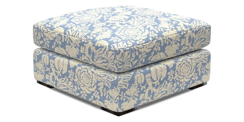 Stockbridge Combi Footstool in Two Tone Plain Biscuit