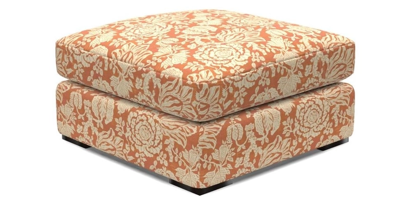 Stockbridge Combi Footstool in Two Tone Plain Biscuit