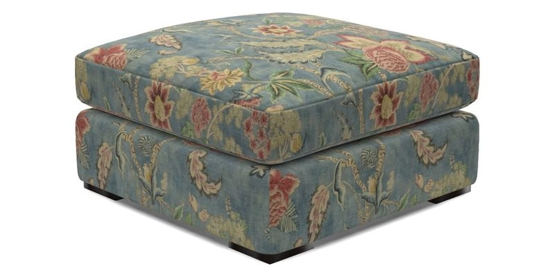 Stockbridge Combi Footstool in Two Tone Plain Biscuit
