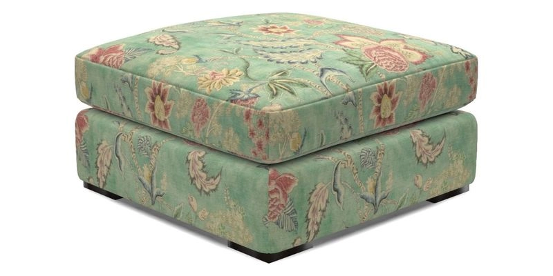 Stockbridge Combi Footstool in Two Tone Plain Biscuit