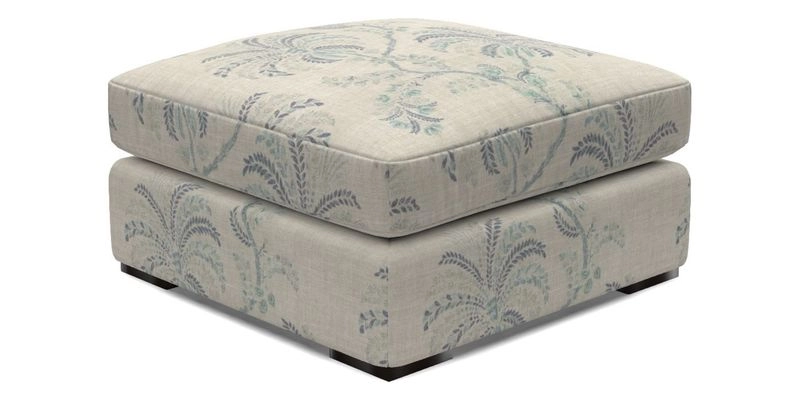 Stockbridge Combi Footstool in Two Tone Plain Biscuit