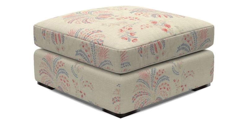 Stockbridge Combi Footstool in Two Tone Plain Biscuit