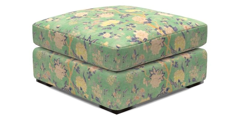 Stockbridge Combi Footstool in Two Tone Plain Biscuit