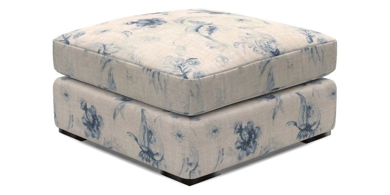 Stockbridge Combi Footstool in Two Tone Plain Biscuit