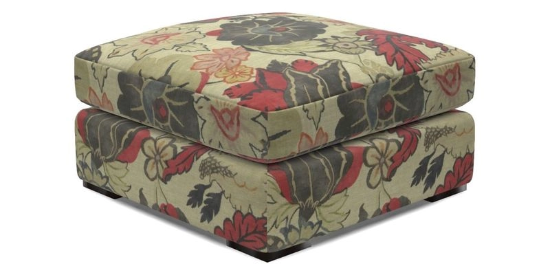 Stockbridge Combi Footstool in Two Tone Plain Biscuit