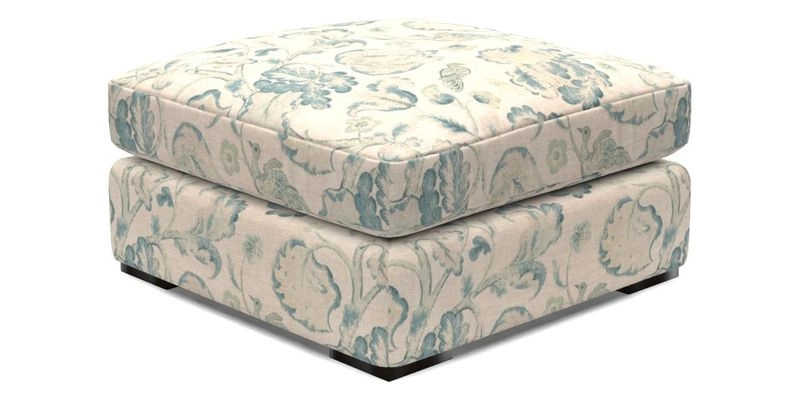 Stockbridge Combi Footstool in Two Tone Plain Biscuit