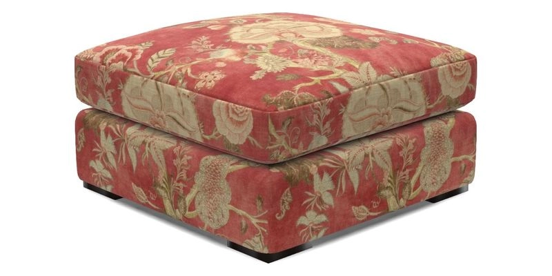 Stockbridge Combi Footstool in Two Tone Plain Biscuit