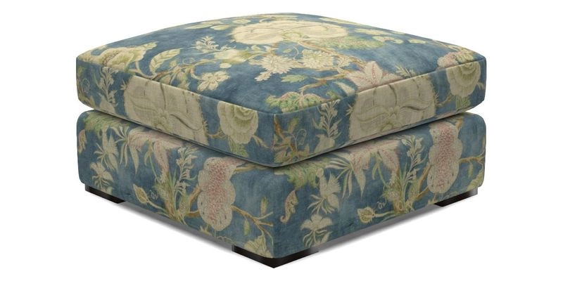 Stockbridge Combi Footstool in Two Tone Plain Biscuit