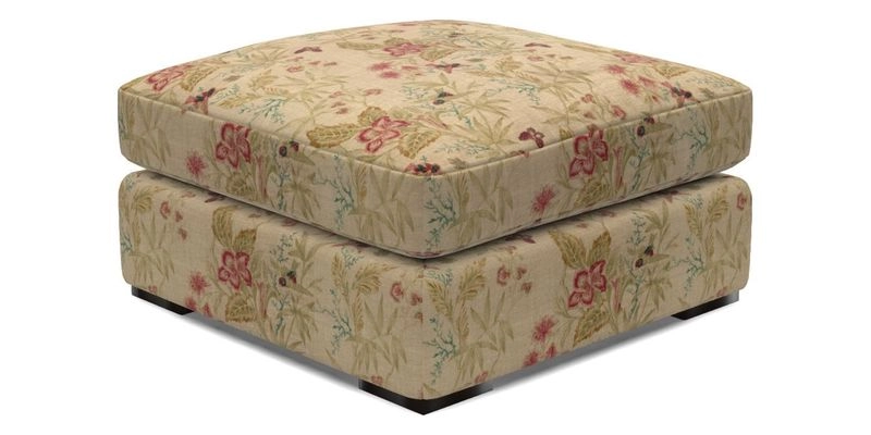 Stockbridge Combi Footstool in Two Tone Plain Biscuit