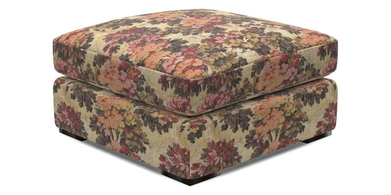 Stockbridge Combi Footstool in Two Tone Plain Biscuit