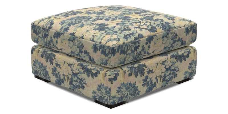Stockbridge Combi Footstool in Two Tone Plain Biscuit