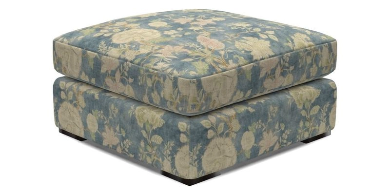Stockbridge Combi Footstool in Two Tone Plain Biscuit