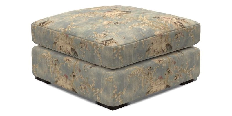 Stockbridge Combi Footstool in Two Tone Plain Biscuit