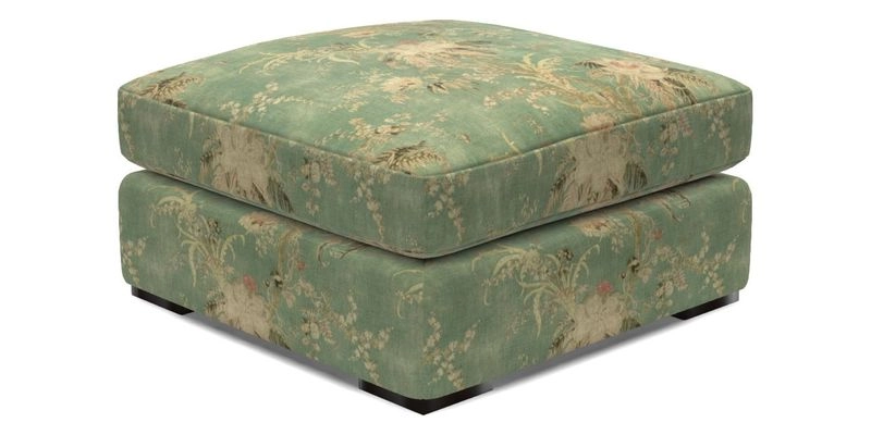 Stockbridge Combi Footstool in Two Tone Plain Biscuit