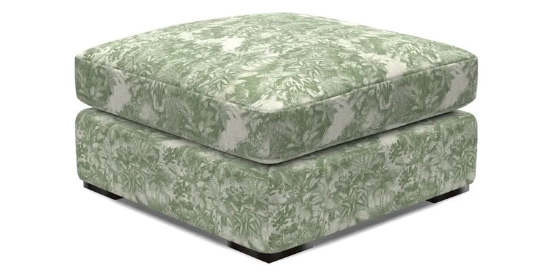 Stockbridge Combi Footstool in Two Tone Plain Biscuit
