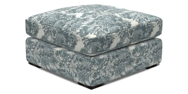 Stockbridge Combi Footstool in Two Tone Plain Biscuit