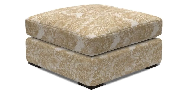 Stockbridge Combi Footstool in Two Tone Plain Biscuit