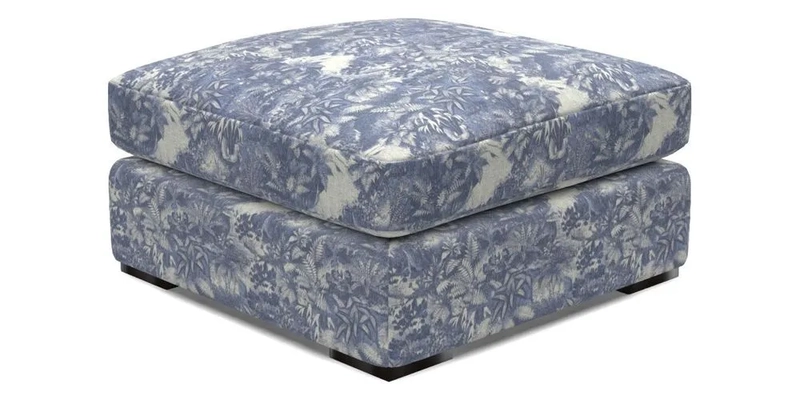 Stockbridge Combi Footstool in Two Tone Plain Biscuit