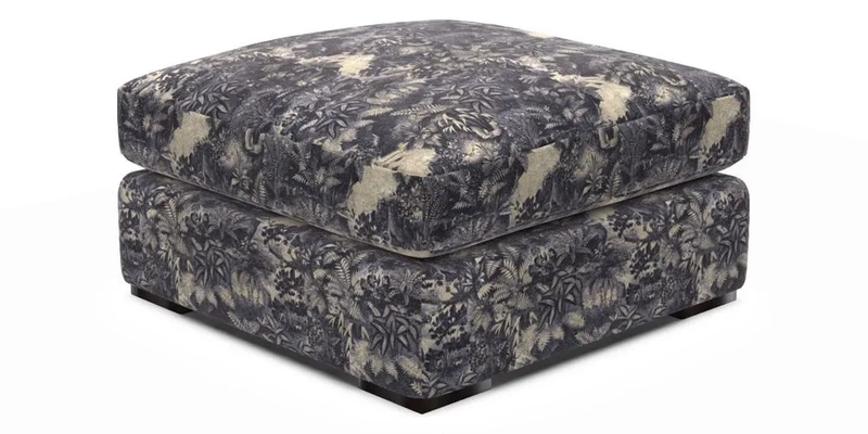 Stockbridge Combi Footstool in Two Tone Plain Biscuit