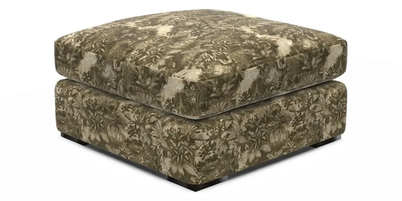 Stockbridge Combi Footstool in Two Tone Plain Biscuit