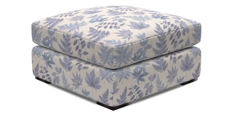Stockbridge Combi Footstool in Two Tone Plain Biscuit