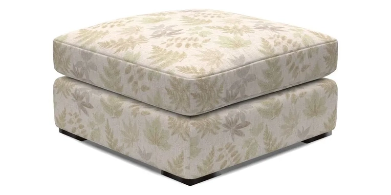 Stockbridge Combi Footstool in Two Tone Plain Biscuit