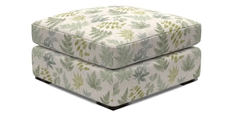 Stockbridge Combi Footstool in Two Tone Plain Biscuit