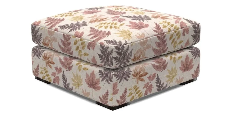 Stockbridge Combi Footstool in Two Tone Plain Biscuit