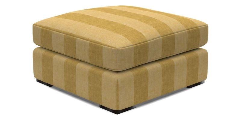 Stockbridge Combi Footstool in Two Tone Plain Biscuit