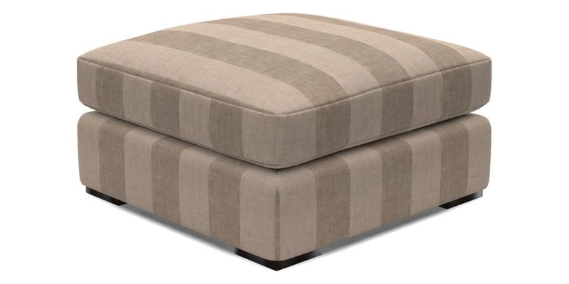 Stockbridge Combi Footstool in Two Tone Plain Biscuit