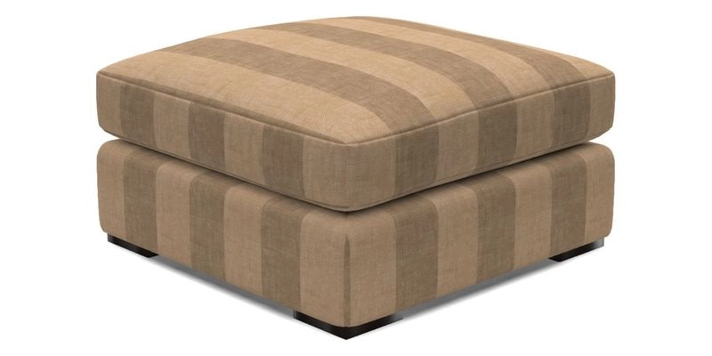 Stockbridge Combi Footstool in Two Tone Plain Biscuit