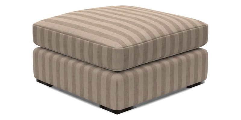 Stockbridge Combi Footstool in Two Tone Plain Biscuit