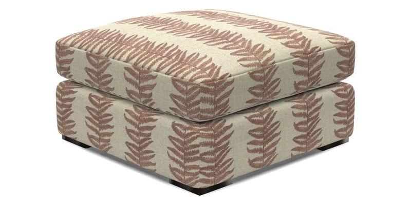 Stockbridge Combi Footstool in Two Tone Plain Biscuit