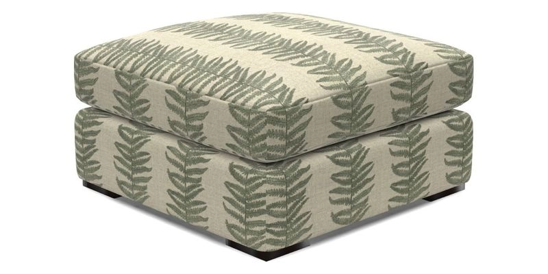 Stockbridge Combi Footstool in Two Tone Plain Biscuit