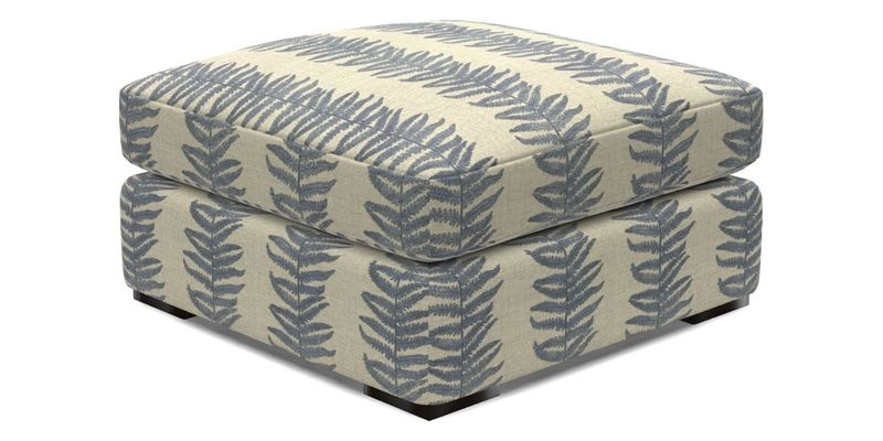 Stockbridge Combi Footstool in Two Tone Plain Biscuit