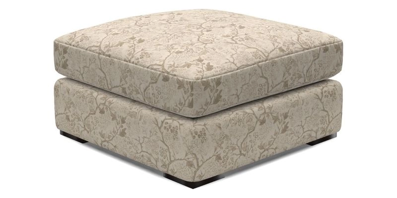 Stockbridge Combi Footstool in Two Tone Plain Biscuit