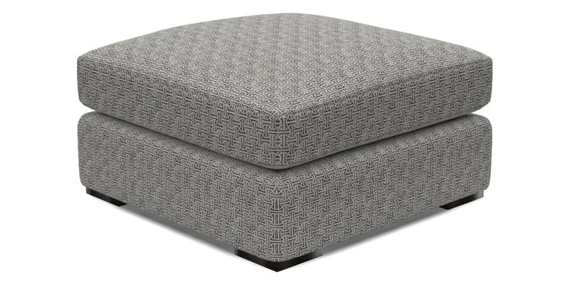 Stockbridge Combi Footstool in Two Tone Plain Biscuit