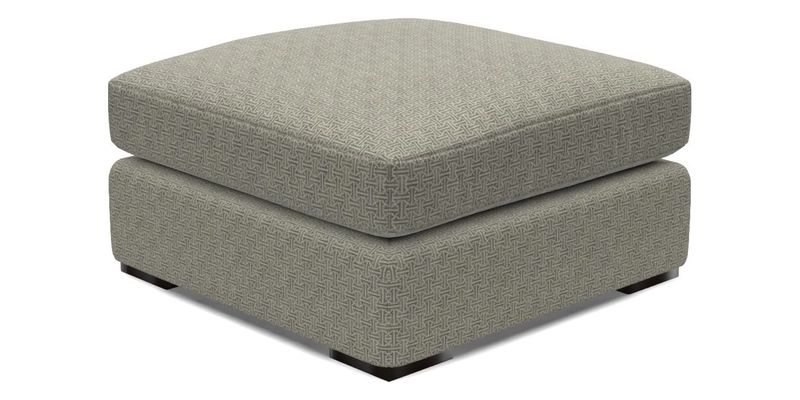 Stockbridge Combi Footstool in Two Tone Plain Biscuit