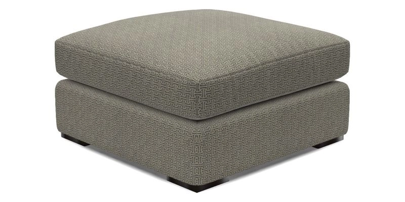 Stockbridge Combi Footstool in Two Tone Plain Biscuit